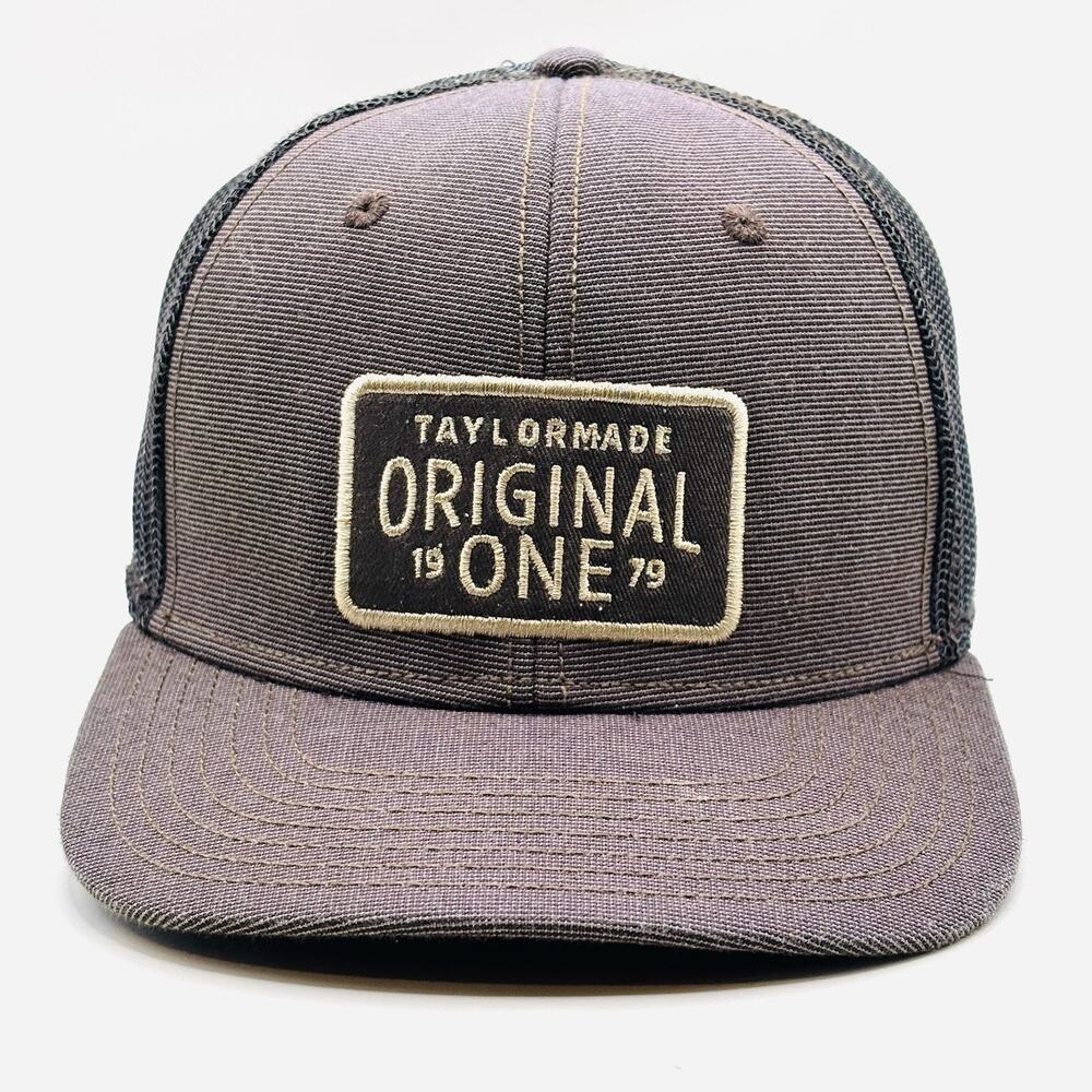 Taylormade Original One 1979 Snapback Trucker Hat Black Mesh Adjustable Olive Gr